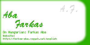 aba farkas business card